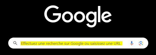 Effectuez une recherche sur google ou saisissez une url